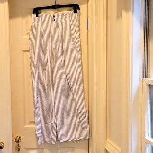 Urban Outfitters Pants White/Blue Stripes Size 6 100% Cotton